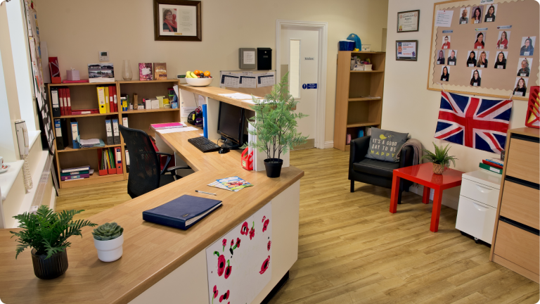 Poppies Nursery entrance hall in Perham Down